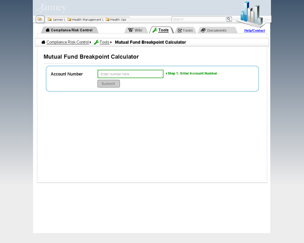 Form Step One, Account Number Input alone.