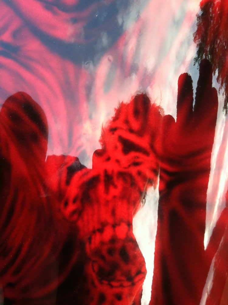 Candy Red Jersey Devil Tank, second zoomed view